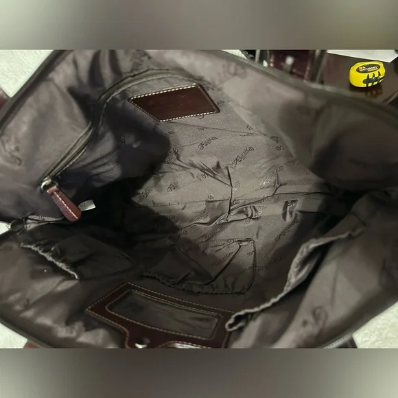 Fossil Vintage Brown Leather Shoulder Bag Handbag Purse 75082 - Picture 6 of 11